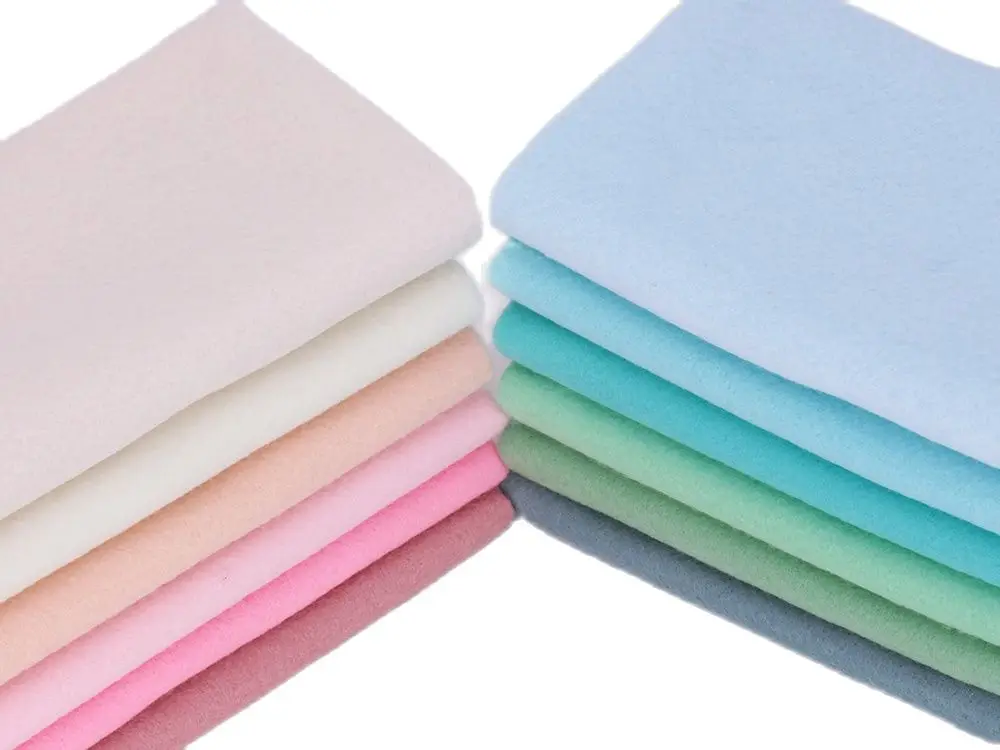 High Density Non-Woven 1.2mm Soft Felt DIY Craft ,Needlework Sewing Dolls Toys Material, Polyester Fabric  12 Pcs/Lot 25cmx28cm