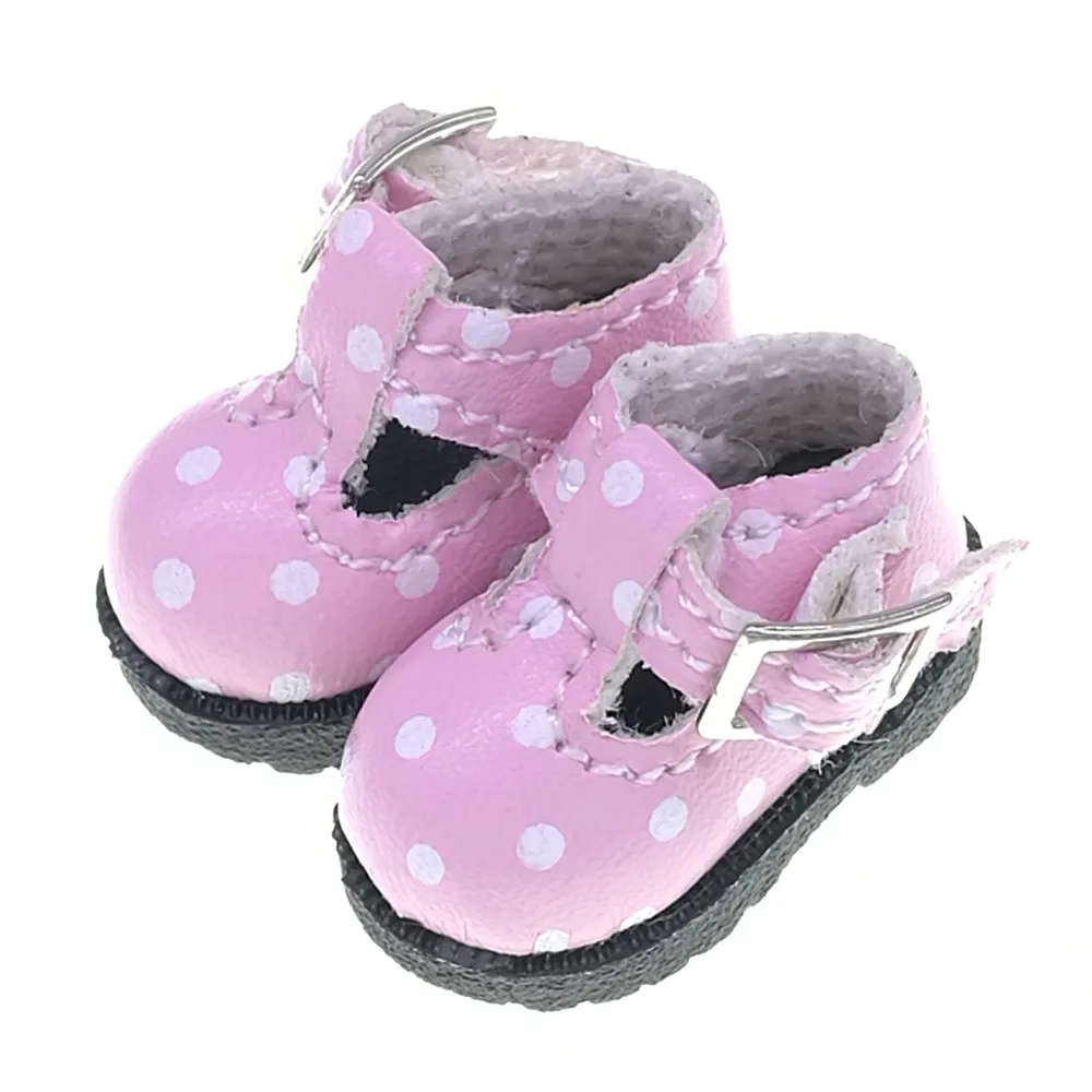 pink Тильда 3,2 см Кукла Сапоги для Blythe Кукла azone игрушка, 1/8 мини прекрасный кожаный горошек спортивная обувь для BJD куклы обувь аксессуары - Цвет: pink