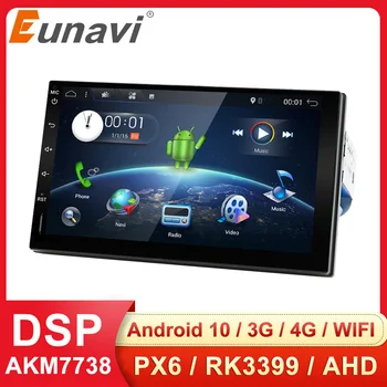 

Eunavi 2 Din Car Multimedia Player GPS Radio Audio Auto Universal Navigation IPS Touch Screen Subwoofer For Nissan Toyota WIFI
