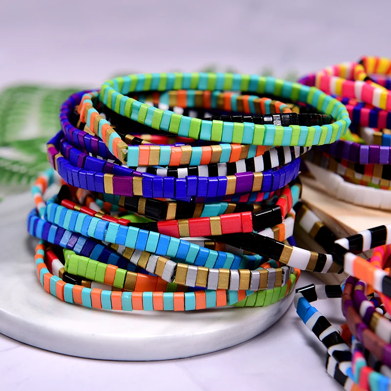 Miyuki браслет для женщин радужные браслеты ручной работы Pulseira Mujer Moda 2020 Femme Tila Бусы