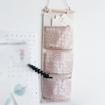 

Hanging Storage Bag 3 Pocket Display Elephant Rainbow Fawn Leopard Printed Decor Storing Jewelries Sundries Hang Pouch