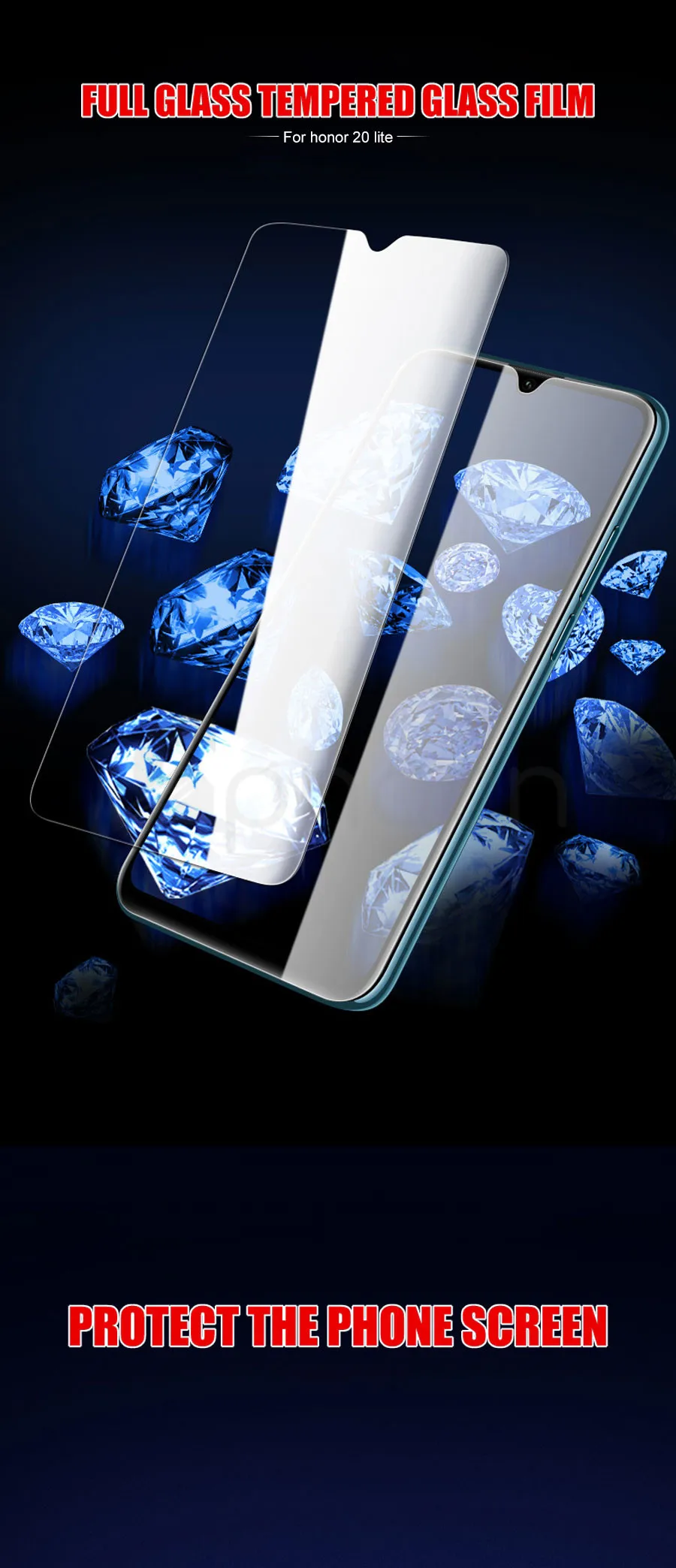 9H HD закаленное стекло для huawei Honor 20 10 Lite V20 V10 9X 8X Honor 8 9 Lite V9 Защитная пленка для экрана