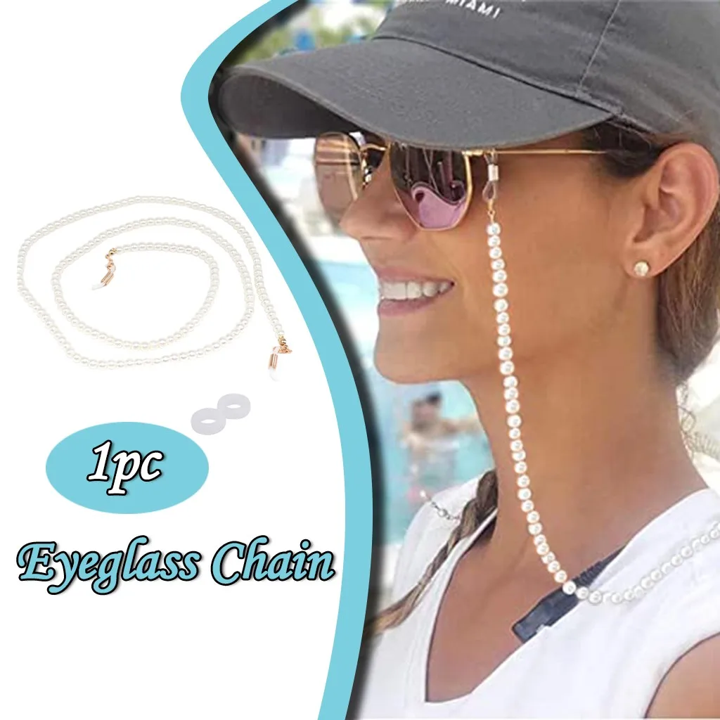 

1PC Women Fashion And Charming Beaded Eyeglass Chain Sunglasses Holder Strap Eyewear Retainer Fixer Lanyard