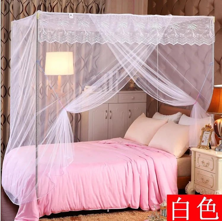 mosquiteiro romântico estilo postes de dossel de sem cama