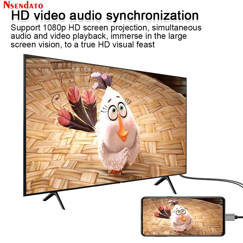 Vara para Andriod Tela para tv Usb tipo c Mirascreen Wired Micro tv Smartphone Compartilhando Espelhamento Hdtv Monitor Adaptador Ld29 hd - Image 5