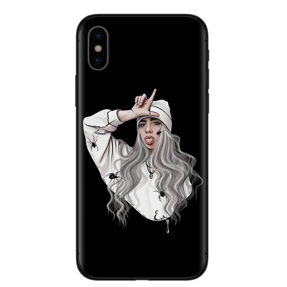 Fashion girl billie eilish cover of ocean eyes art Phone Case For SamSung S10 S9 S8 Plus S6 S7 Edge A50 A70 A30 Soft TPU Cover - Цвет: TPU H27