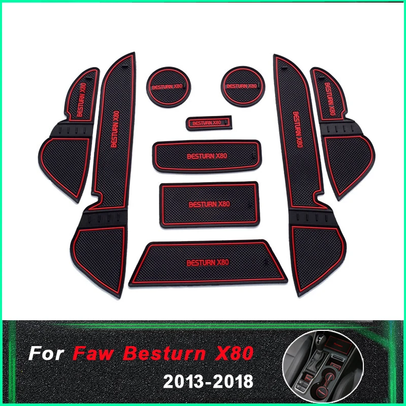 Противоскользящие резиновые коврики для хранения дверей и ворот Faw Besturn X80 2013 2016