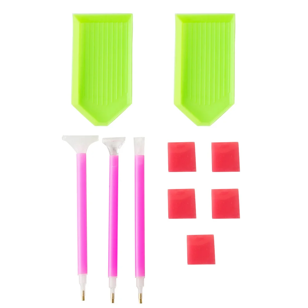 10 шт./компл. кисть Пластик Алмазная мозаика Инструмент Клей вышивка DIY поднос