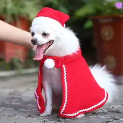 Рождественская домашняя собака кошка плащ для собаки шляпа Мягкая дышащая Милая Одежда Костюм Одежда