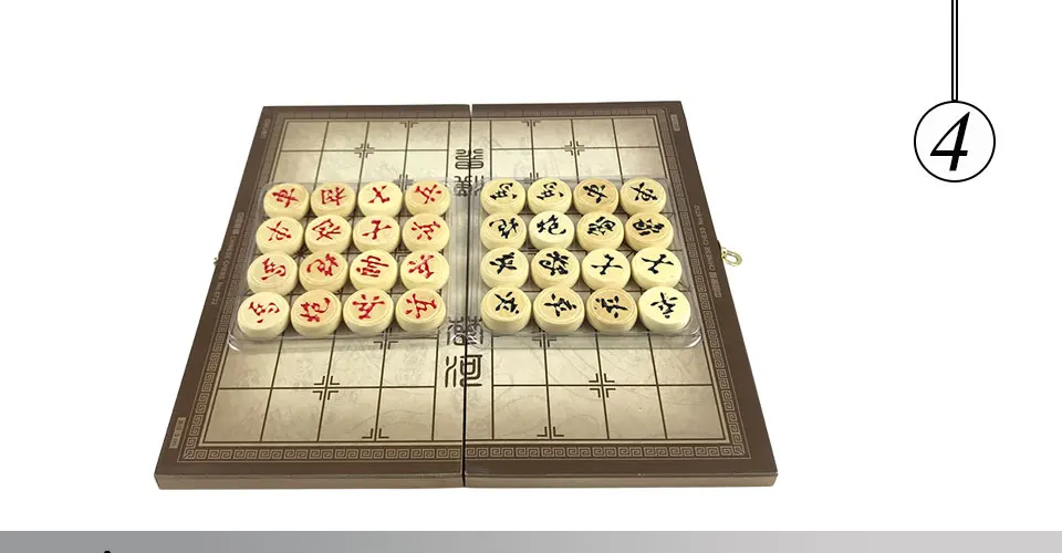 Easytoday Traditional Chinese Chess Pieces Wooden Games Set Soild Wood Portable Folding Chess Board High Quality Game Gift (4)