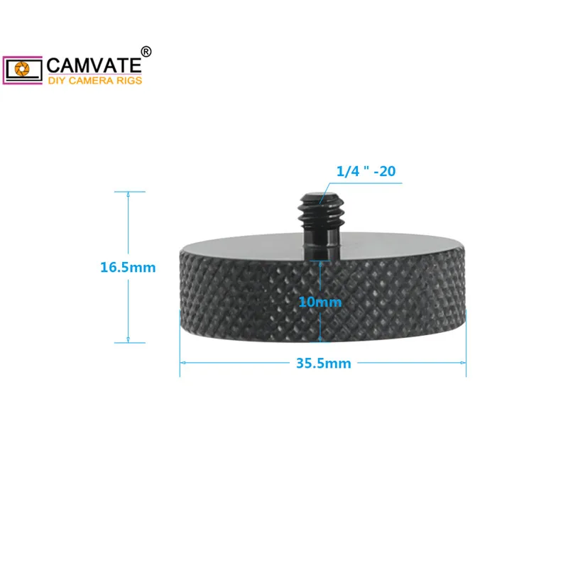 1Piece Standard Screw Connector Adapter With 1/4"-20 Male To 3/8"-16 Female For