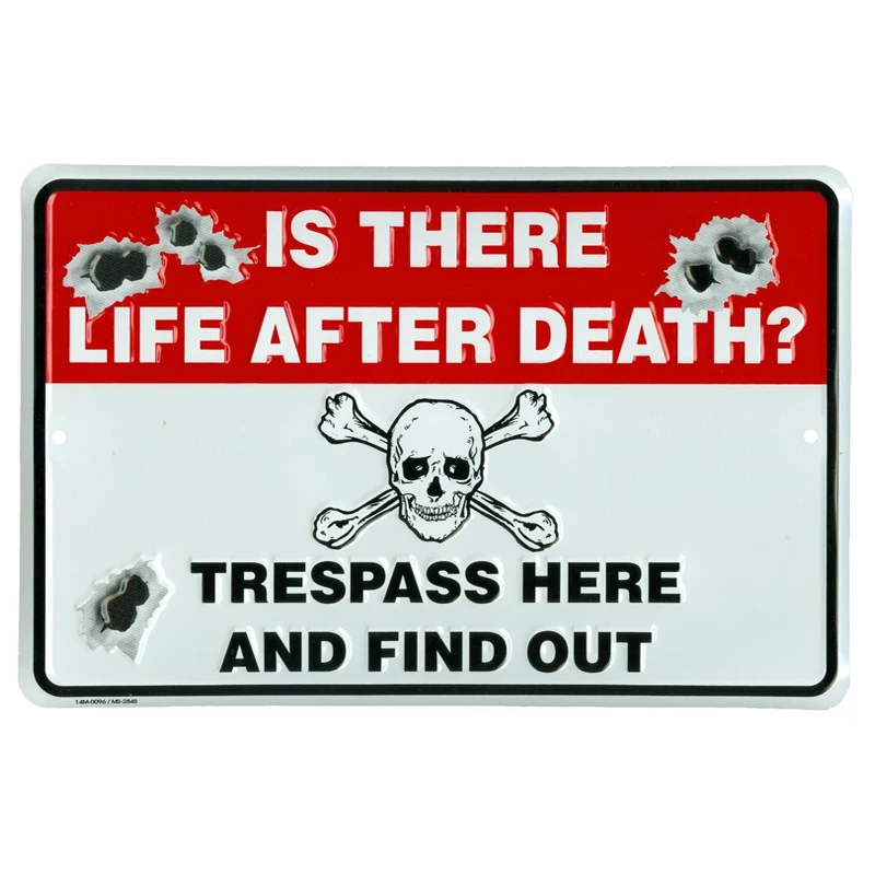 Is There Life After Death Trespass Here And Find Out Retro Tin 