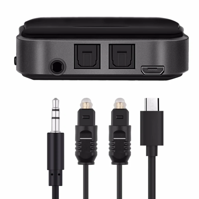 

Bluetooth 5.0 Transmitter Receiver Wireless Aptx Hd Low Latency Audio 3.5Mm Aux/Rca and Optical Adapter For Tv/Headphone/Car