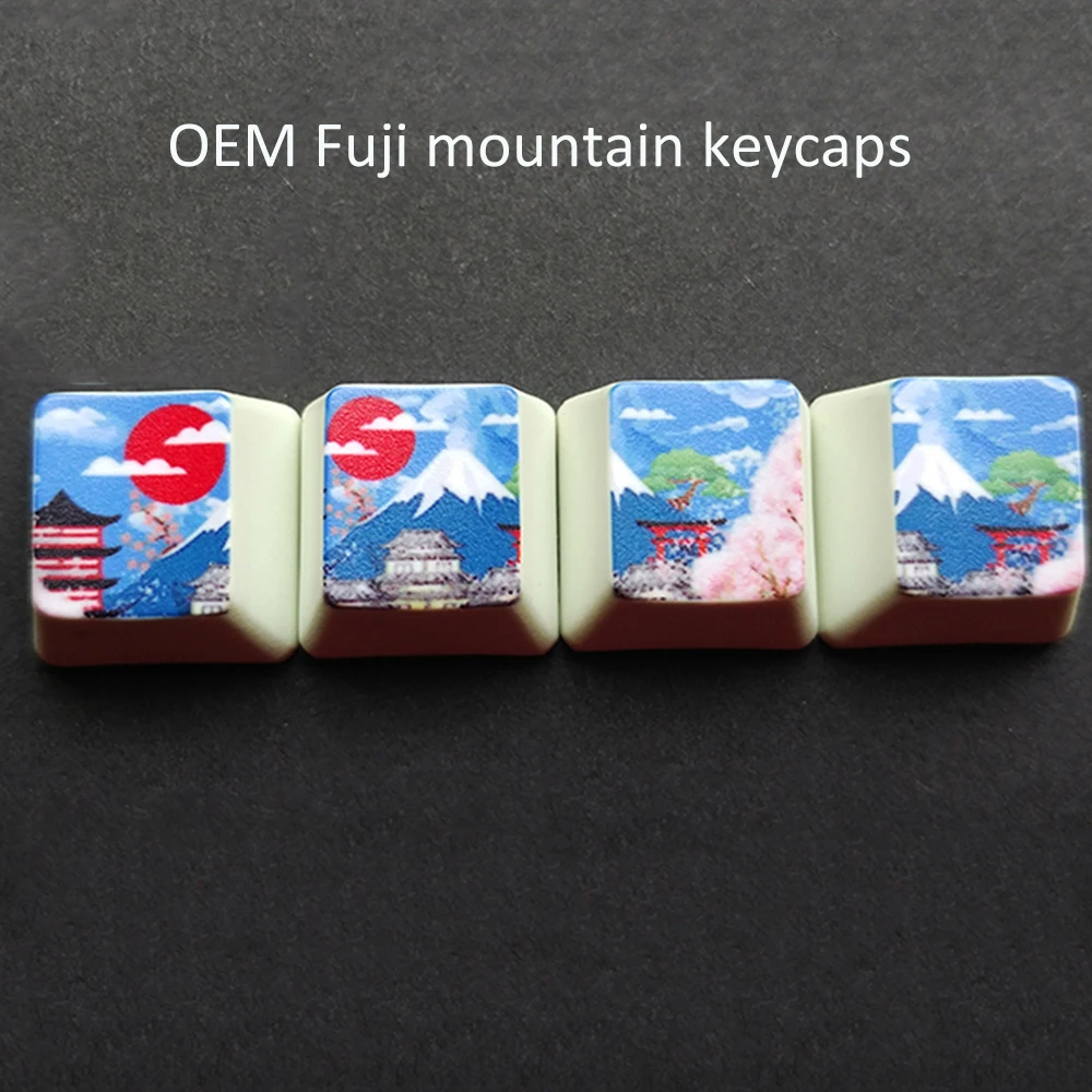 4 шт. OEM R4 красочные ПБТ утолщаются ключ кепки s Крепление Fuji милый кот Doraemon колпачок для вишни Mx механический Keybaord ОСА ключ Кепка - Цвет: Keycap 11