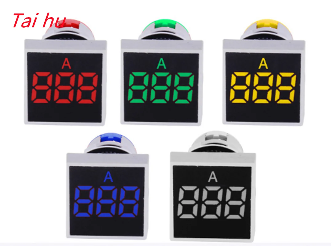 

LED digital display AC current and voltage indicator 110V220V 380V square ammeter 22mm with transformer