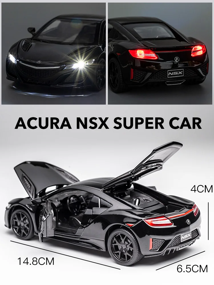 Модель автомобиля под давлением KIDAMI 1:32 Honda Acura NSX игрушечная машинка из сплава