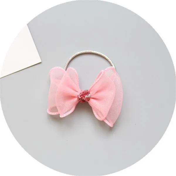 20pcs/lot Transparent Yarn Gift Children Girls Hair Accessories Hair Rope Hairpins Barrettes Kids Bow Boutique Headwear - Цвет: watermelon red rope