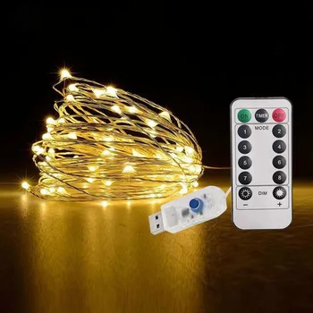 

USB 10M 20M LED String Lights 8 Modes Remote Control Christmas Garlands Led Fairy Light Garland Lights Christmas Lights for Home