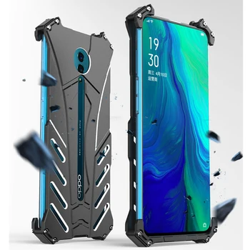 

Case for OPPO Reno ACE 10x Zoom Reno2 Luxury Doom Heavy Duty Armor Aluminum Metal Cover for OPPO A3 A5 A7x F7 K1 Shockproof Case