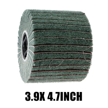 

180Grit Polishing Drawing Wheel Round Brush Head Non-woven Sand Abrasive Flap Wire Deburring Burnishing Drum For Stainless Steel