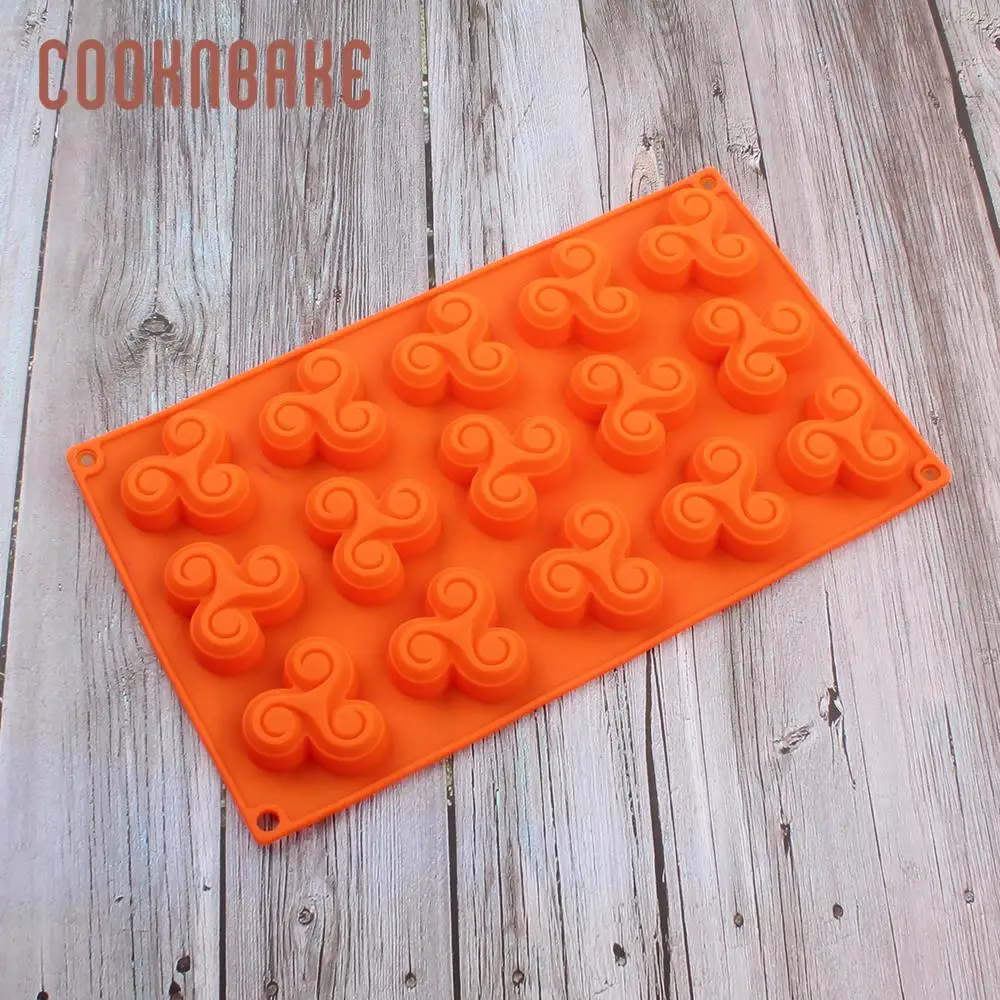 COOKNBAKE силиконовая форма для выпечки торта 15 полости печенья плесень Цветок Конфеты Шоколад льда инструмент украшения торта инструмент