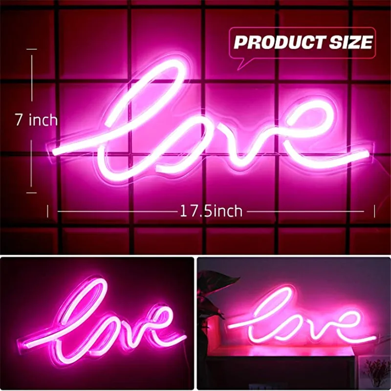 Неоновые вывески LOVE светодиодные неоновые огни для декора пары предлагающие