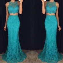 Выпускное Платье элегантное кружевное без рукавов Русалка Длина до пола формальное платье вечернее платье