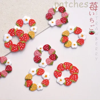 

Cute Strawberry Embroidery Sticker Patches For Clothing Iron On Parches Bordados Para La Ropa Naszywki Na Ubrania Toppe Vestiti