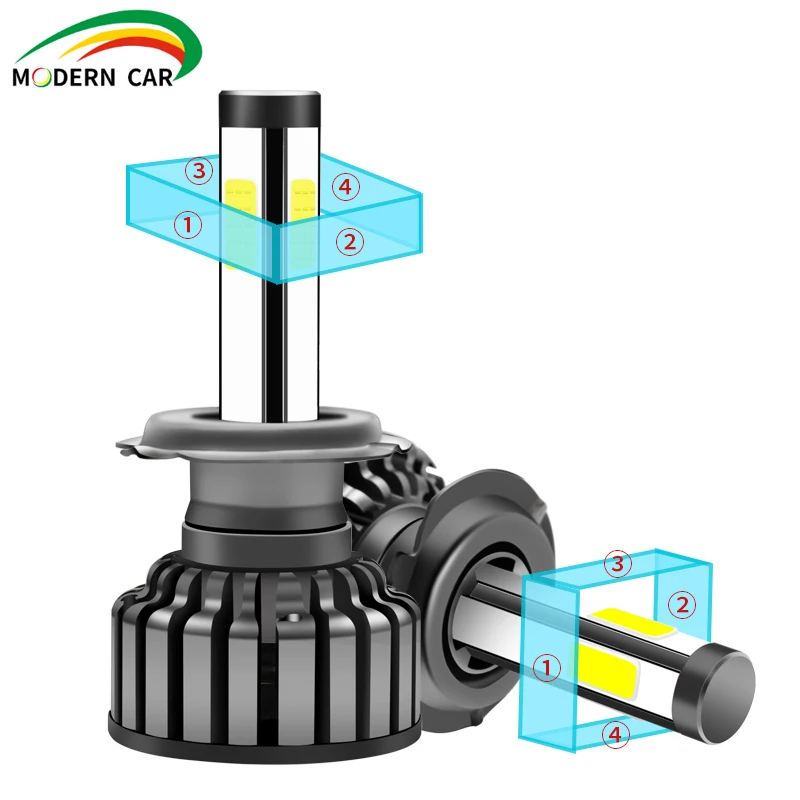

2PCS H7 LED bright 6000K H4 H1 H3 H7 H8 H9 H11 Canbus 9005 HB3 9006 HB4 Car Headlight Bulbs 80W 8400LM 12V Led Light