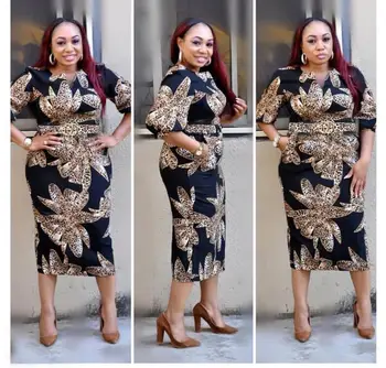 

African Clothing for Woman Elegent Fashion Style African Women Plus Size Dress L-2XL