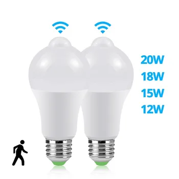 

220V PIR Motion Sensor Energy-Saving Led Bulbs Doorway Night Security Light Stair Hallway Laundry Room Induction Smart Led Lamp