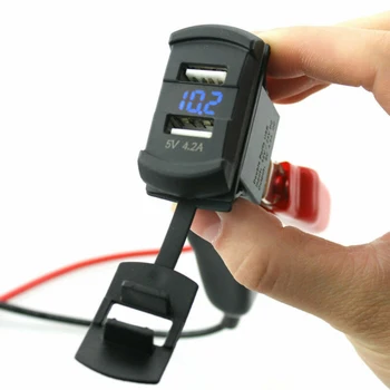 

Switch Digital Display Voltmeter Waterproof Truck Boat UTV LED Charger