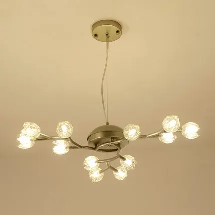 B 12 light Простая лампа для гостиной, Скандинавская спальня, бытовая люстра, индивидуальный подвесной светильник для столовой, современный светодиодный Люстра, светильник ing - Цвет абажура: B 12 light