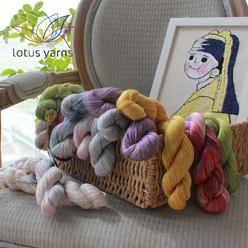 50g  Hank Handpainted Silk Yarn For Hand Knitting Crochet   Lace Weight Natural Silk 22 So Soft 4