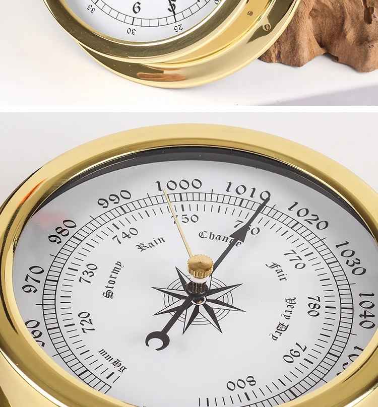 Новинка 1 шт. латунный чехол для метеостанции Барометр Температура гигрометр часы и часы Tid 145 мм 1-6 модель на выбор B91456