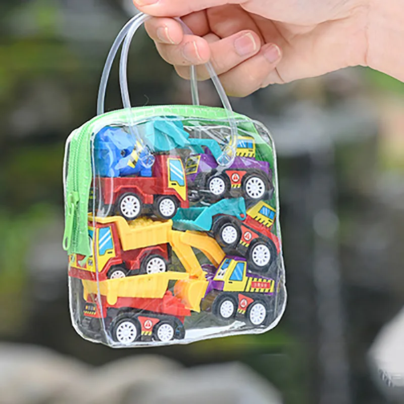 6 pièces enfants jouet ensemble de voiture simuler remorque jouet inertie camion jouet enfants course voiture jouet tirer des voitures pour enfants garçons cadeau