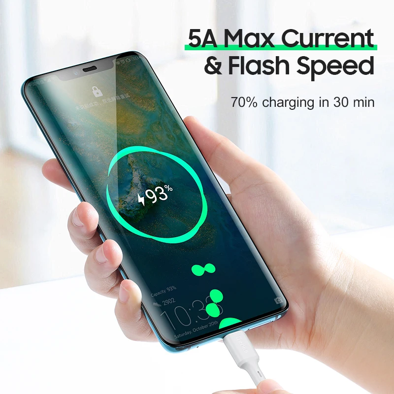 Benks usb type-C зарядное устройство 5A кабель для быстрой зарядки для samsung S10 9 Note10 9 plus huawei Mate30 20 P30 20 pro Xiaomi OPPO 1