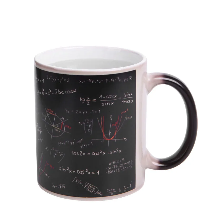 

Math Equation Reactive Ceramic Heat Change Color Mug Cup Coffee Sensitive Magic