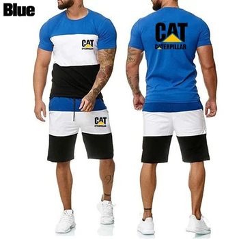 

Fashion Shorts Set Men 2020 Summer 2pc Tracksuit Short SweatShirt + Shorts Sets Beach Mens Casual Tee Shirts Set Sportswears