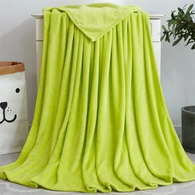Green Одеяло кораллового флиса теплое одеяло Aair кондиционер пледы пользовательские фланелевое одеяло пушистый Йога Кемпинг путешествия ТВ чехол для дивана - Цвет: Green