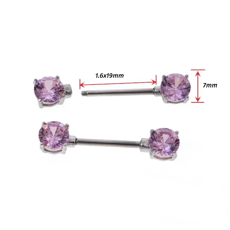 2 шт. на выбор Высококачественная циркониевая подвеска сосок пирсинг щитки 14 г 316L