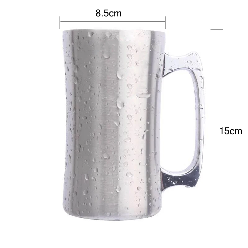 Stainless Steel Mug Insulated Cup Stainless Steel Mugs With lid 20oz Large Mug Double Wall Beer Stein Tumbler with Handle Insulated Beer Mug