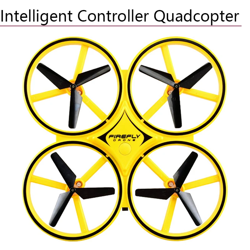 

Mini Infrared Induction Hand Control Drone Anti-collision LED Gravity Sensing Firefly RC Hand Operate Quadcopter for Kids Child