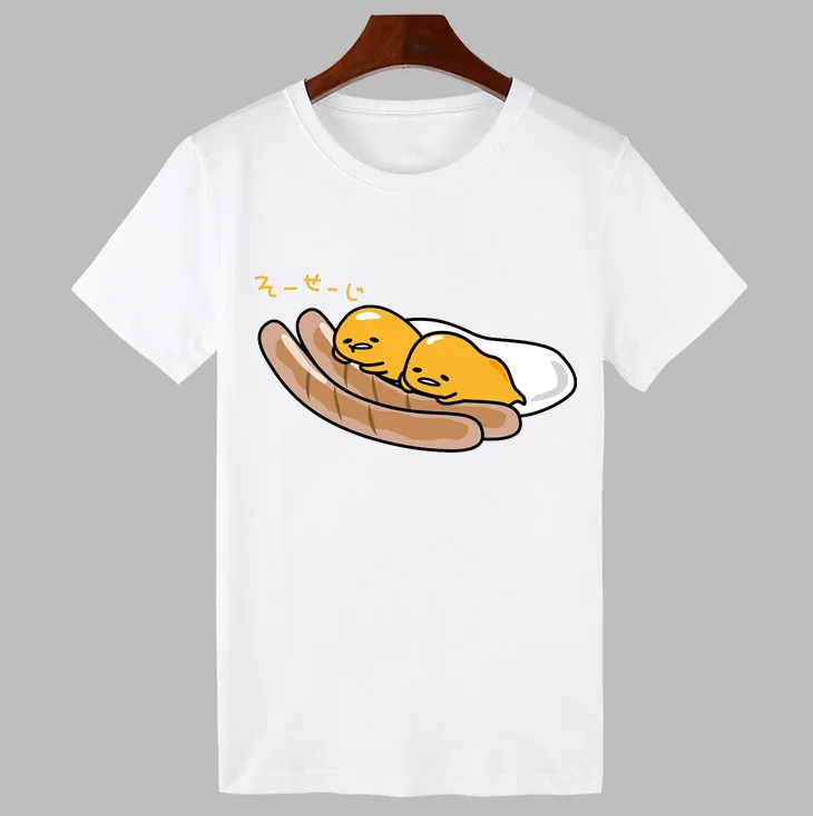 Женская футболка с принтом Gudetama Lazy Egg Эстетическая Футболка Harajuku милая Одежда для