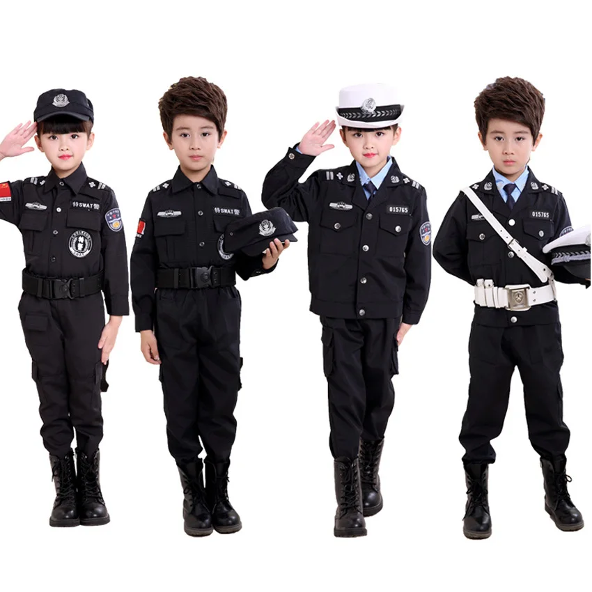 Детские костюмы для косплея дорожного полицейского копа униформа