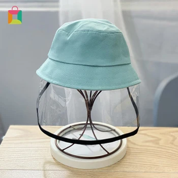 

bucket Hat Fisherman Cap Kids anti-Dust Anti-spitting anti-fog Droplets Cover Full Face Children Protective Hat Cozy