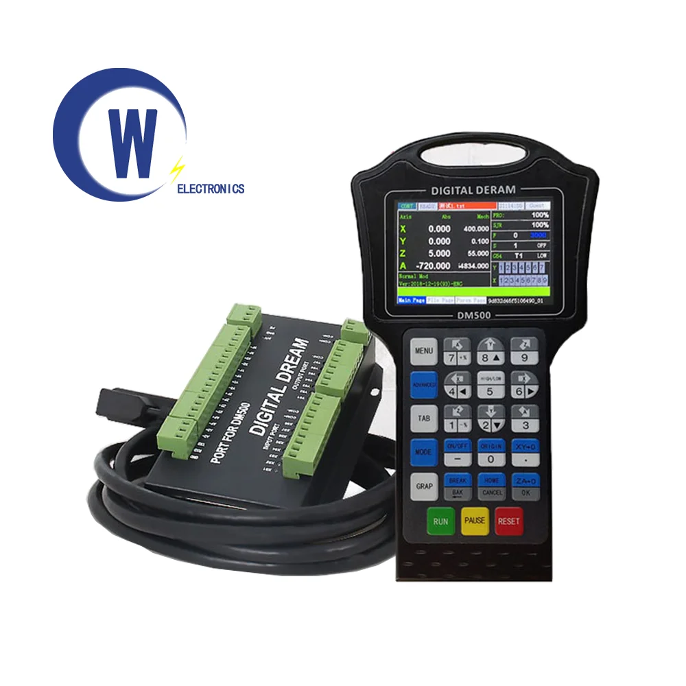 

HOT!CNC Handle Motion Controller DM500 3/4axis (Optional) M150 500KHz Pulse U-disk Read G-CODE For Stepper Motor CNC Engraving
