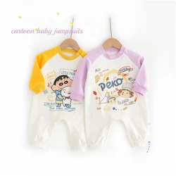 Autumn New Baby Clothes Japanese Cartoon Animation Printing One-piece Romper Baby Outing Clothes