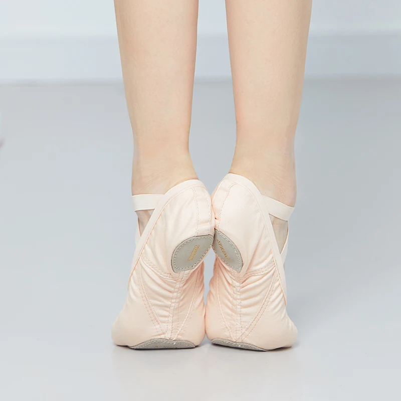 Sansha  Ballet Dance Shoes For  Adult Kids EU33-42 Suede Split-Sole With Stretchable Elastic On Bottom Soft Ballet Slipper 601E 3