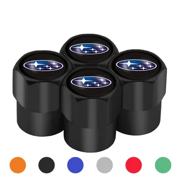 

For Subaru LEGACY Forester Outback Rally WRX WRC XV Impreza 4Pcs Car Tire Decoration 3D Aluminum Alloy Tyre Valve Caps Badge